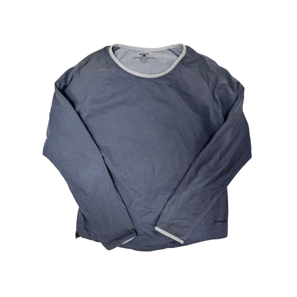 Patagonia Women's Crew Neck Activewear Top Size L Organic Cotton